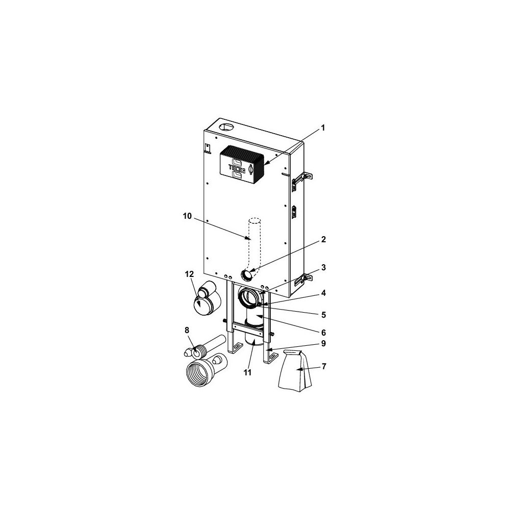 Tece box WC-Modul mit Uni-Spülkasten, mit Frontverkleidung, Bauhöhe 1110mm... TECE-9371300 4027255085947 (Abb. 4)