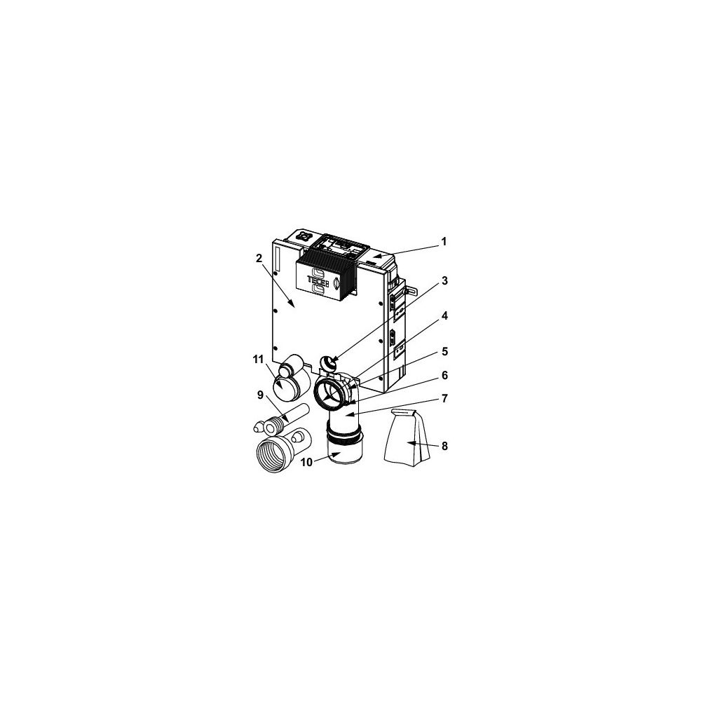 Tece box WC-Modul mit Uni-Spülkasten und Fliesenträger-Front, Bauhöhe 820mm... TECE-9375300 4027255085954 (Abb. 4)
