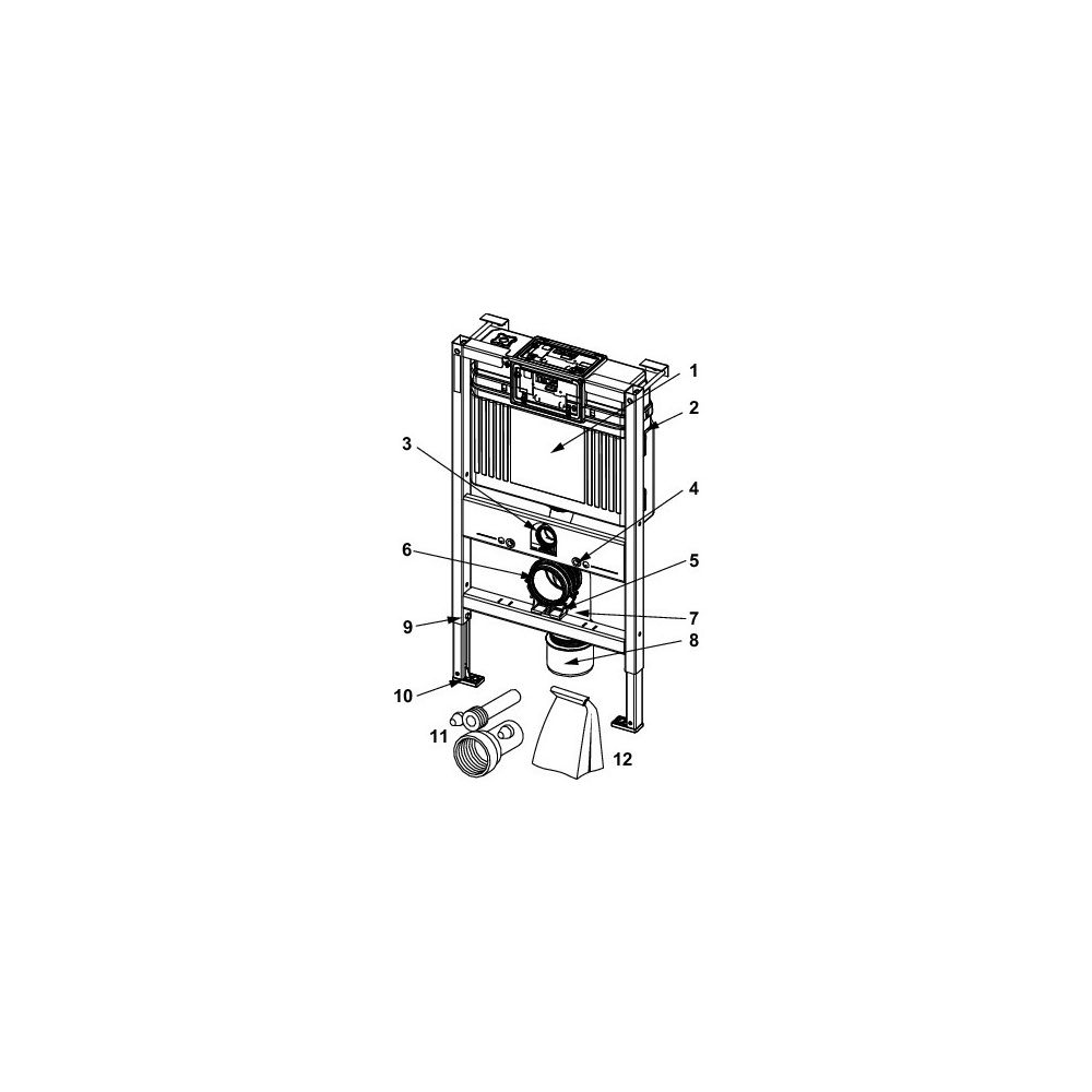Tece base WC-Set mit Uni-Spülkasten inklusive Ambia WC-Betätigungsplatte Bauhöhe 820mm, W... TECE-9400411 4027255086265 (Abb. 4)