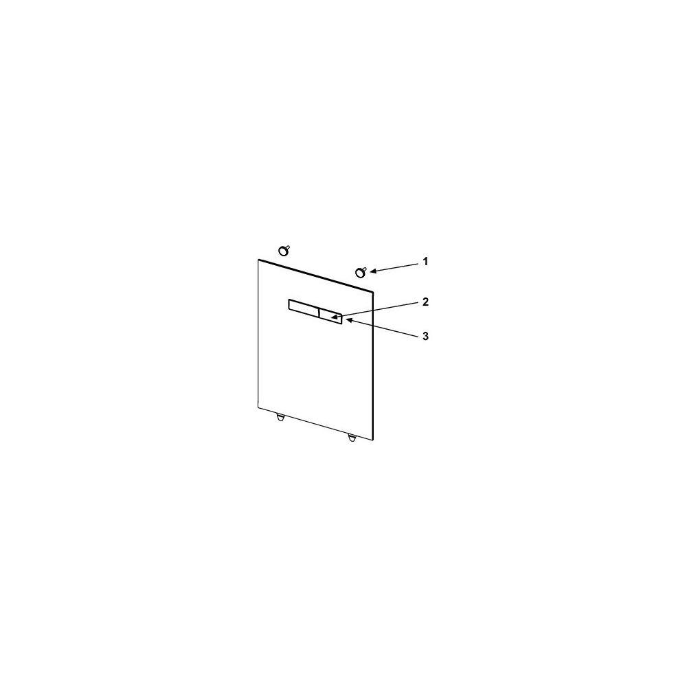 Tece lux Betätigungsglasplatte manuell Glas weiß glänzend, Tasten weiß glänzend... TECE-9650000 4027255030176 (Abb. 4)