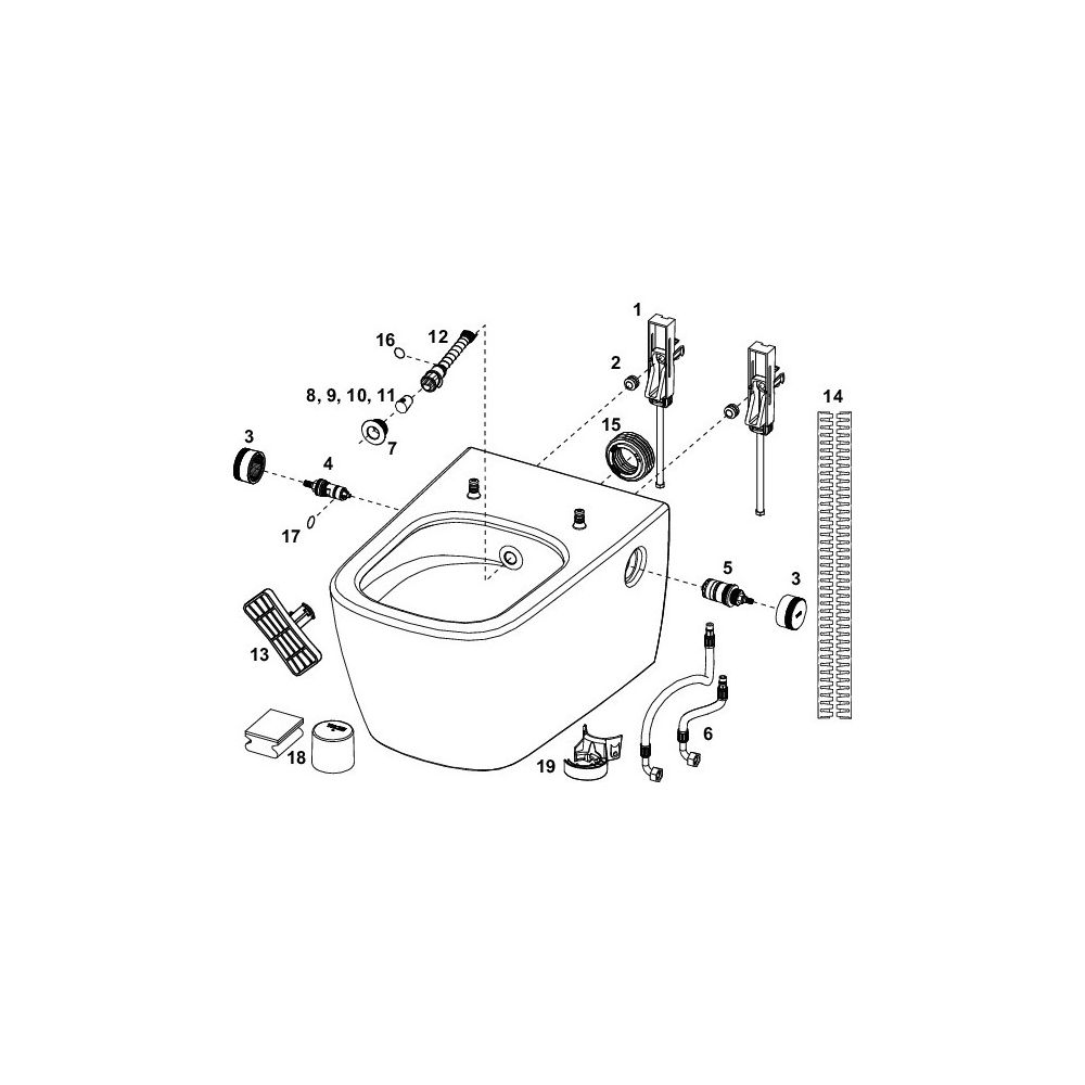 Tece neo Dusch-WC, Warm- und Kaltwasser, Weiß... TECE-9700205 4027255098718 (Abb. 8)