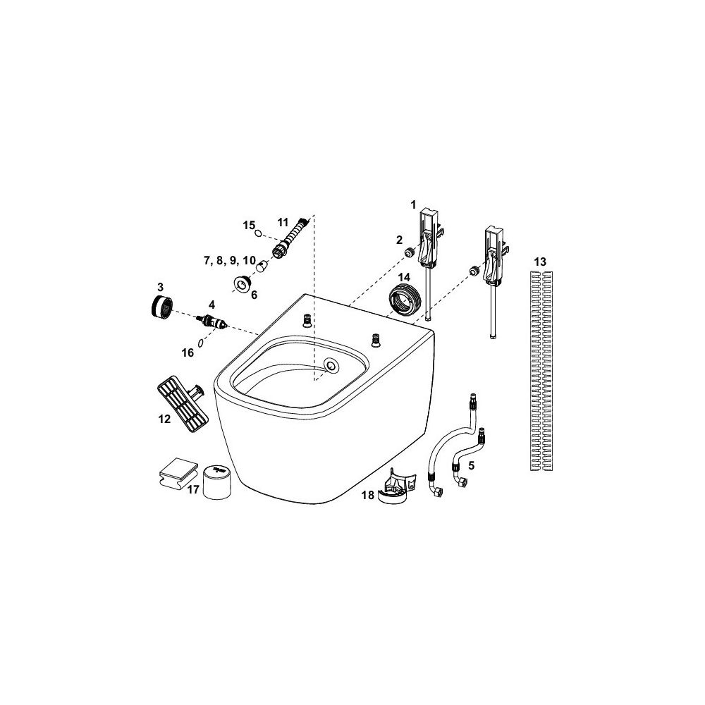 Tece neo Dusch-WC, Kaltwasser, Weiß... TECE-9700207 4027255098725 (Abb. 7)