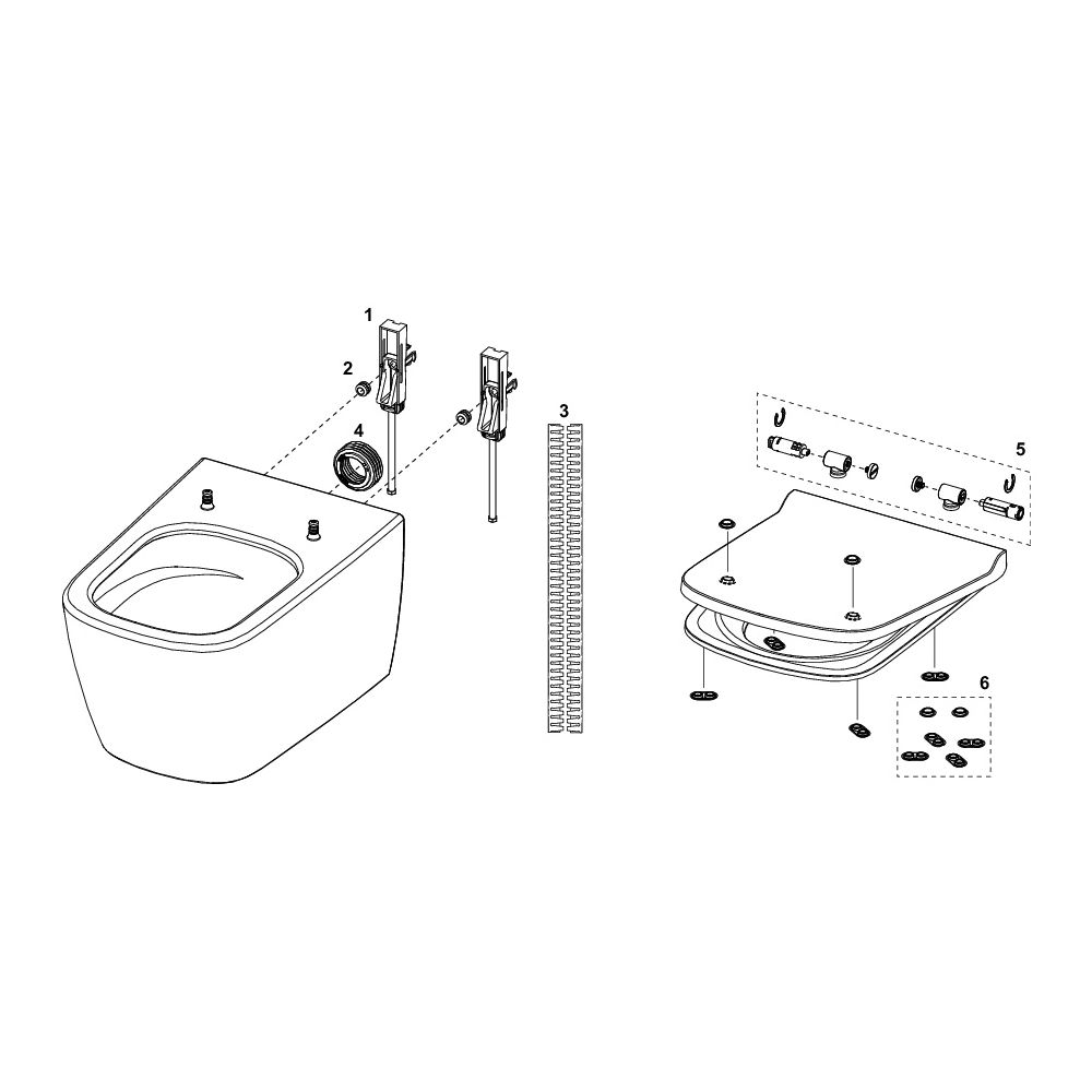 Tece neo Set ohne Duschfunktion und Dusch-WC/WC-Sitz Tece neo/one mit Deckel slim... TECE-9700215 4027255098893 (Abb. 8)