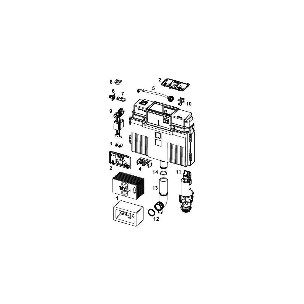 Tece Uni-Spülkasten 980mm... TECE-9820101 4027255012608 (Abb. 3)