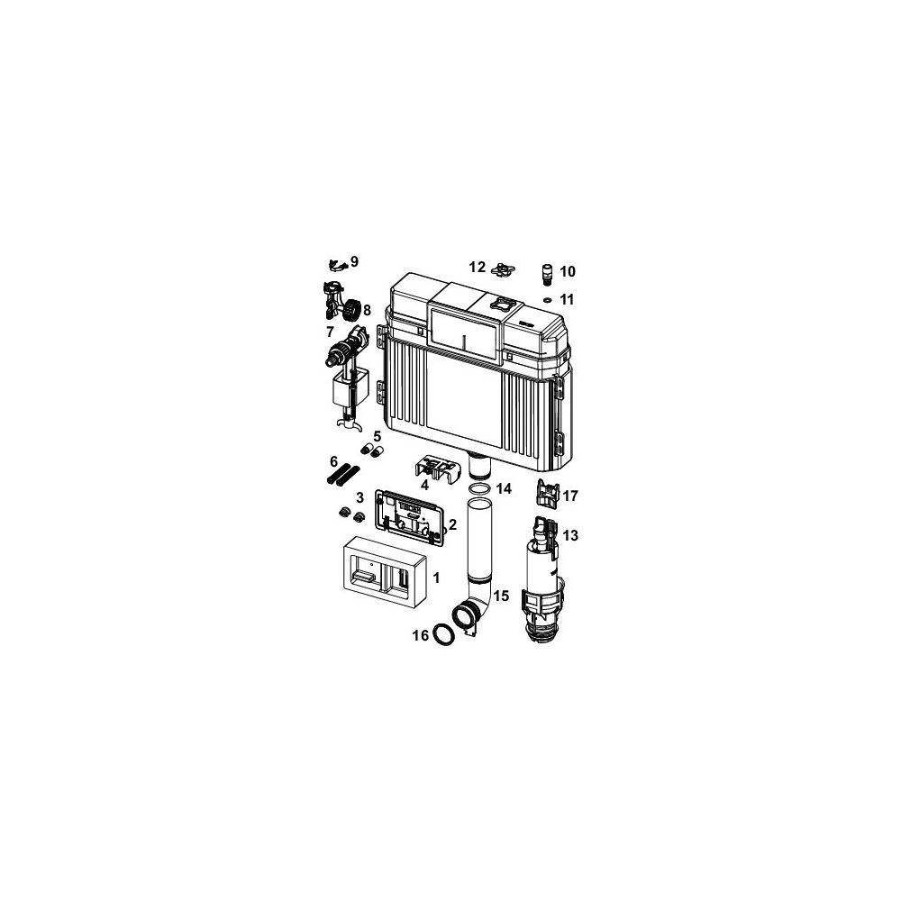 Tece base-Spülkasten offen, komplett, 9820466... TECE-9820466 4027255081246 (Abb. 2)
