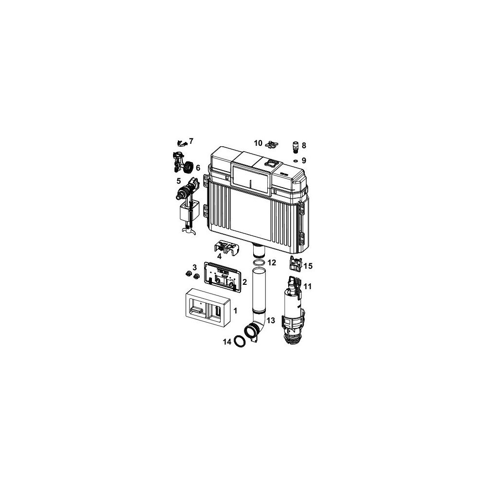 Tece base-Spülkasten geschlossen, komplett, 9820467... TECE-9820467 4027255081239 (Abb. 2)