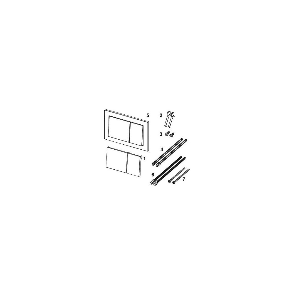 Tece base WC-Betätigungsplatte Zweimengentechnik, Weiß glänzend... TECE-9240700 4027255021105 (Abb. 4)