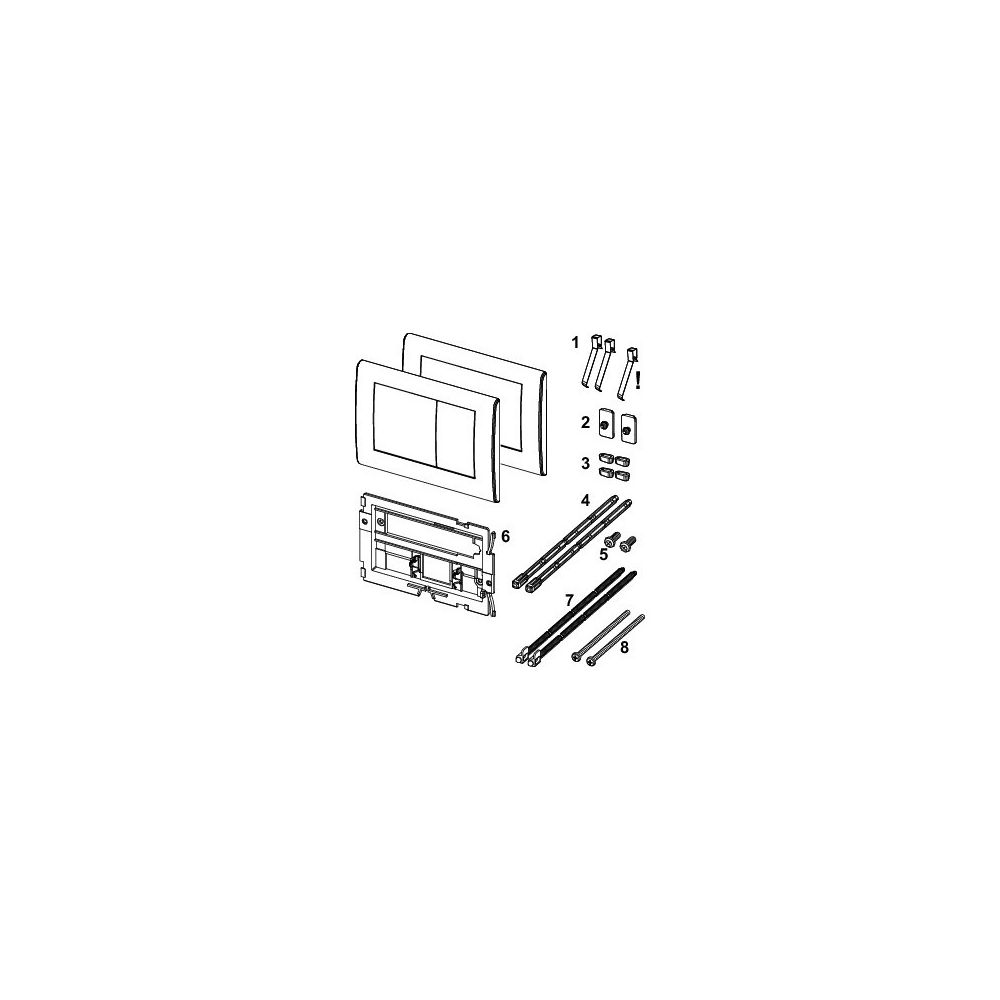 Tece planus WC-Betätigungsplatte Einmengentechnik, Edelstahl gebürstet... TECE-9240310 4027255005969 (Abb. 4)