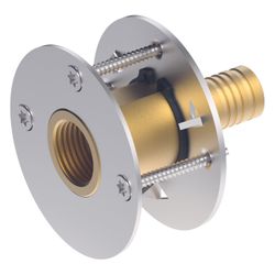 Tece logo-Push Universal-Wanddurchführung Dimension 16mm x Rp 1/2", Rotguss/Siliziumbronz... TECE-8723009 4027255034525 (Abb. 1)