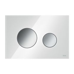 Tece loop WC-Betätigungsplatte Zweimengen, Glas Weiß glänzend, Tasten Chrom glänzend... TECE-9240660 4027255017931 (Abb. 1)