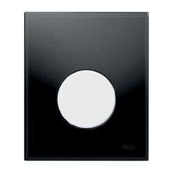 Tece loop Urinal-Betätigungsplatte mit Kartusche, Glas Schwarz glänzend, Taste Weiß glänz... TECE-9242654 4027255017252 (Abb. 1)