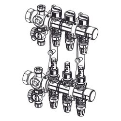 Tece floor Heizkreisverteiler Komfort mit Durchflussanzeige, Tece Logo-Push, 2 Heizkreis... TECE-77311302 4027255131415 (Abb. 1)