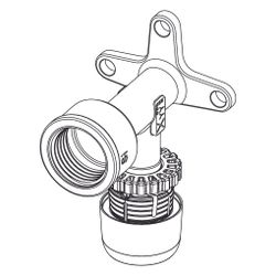 Tece logo-Ax Wandscheibe 57mm Länge, Dimension 16mm x Rp 1/2", Siliziumbronze... TECE-8803502 4027255098930 (Abb. 1)