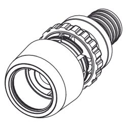 Tece logo-Ax Übergangskupplung auf Tece flex, Dimension 20x20mm, Siliziumbronze... TECE-8804352 4027255098954 (Abb. 1)