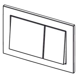 Tece base WC-Betätigungsplatte Zweimengentechnik, Weiß glänzend... TECE-9240700 4027255021105 (Abb. 1)