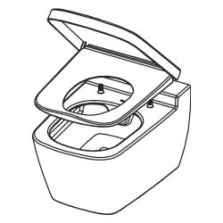 Tece one Set Dusch-WC Kaltwasseranschluss und Dusch-WC/WC Sitz mit Deckel classic... TECE-9700212 4027255131255 (Abb. 1)