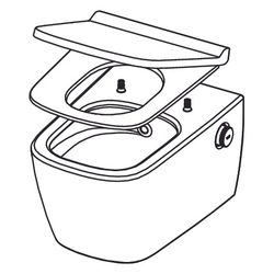Tece one Set Warm-/Kaltwasser und Dusch-WC/WC Sitz Tece neo/one mit Deckel slim... TECE-9700213 4027255098862 (Abb. 1)