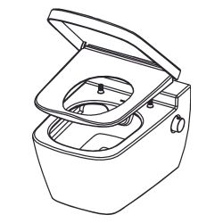 Tece one Set Warm-/Kaltwasser und Dusch-WC/WC Sitz Tece neo/one mit Deckel classic... TECE-9700216 4027255099197 (Abb. 1)