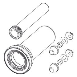 Tece WC-Anschlussgarnitur DN 90, PE, 300mm... TECE-9820214 4027255021969 (Abb. 1)