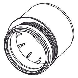 Tece WC-Übergangsstück DN 90/100 aus PE-HD, schweißbar... TECE-9820316 4027255044258 (Abb. 1)