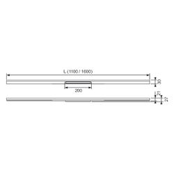 Tece drainway Duschprofil mit farbiger Oberfläche, 1100mm, Bronze gebürstet... TECE-691140 4027255131743 (Abb. 1)