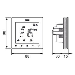 Tece floor Raumthermostat mit LC-Display, RT-D UP-230V, Schwarz, 77410063... TECE-77410063 4027255135000 (Abb. 1)