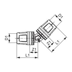 Tece logo-Push Winkelkupplung 45 Grad 63x63mm, Rotguss/Siliziumbronze... TECE-8711263 4027255047327 (Abb. 1)