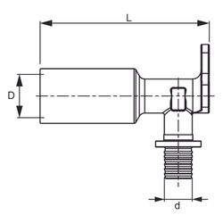 Tece profil System-Wandscheibe Tece logo 20mm x 1/2" lange Ausführung, Siliziumbronze... TECE-9021022 4027255041189 (Abb. 1)