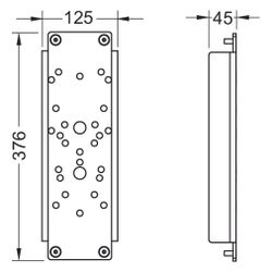 Tece profil Stahlplattenset zur Aufnahme von Stützklappgriffen G... TECE-9042018 4027255048270 (Abb. 1)