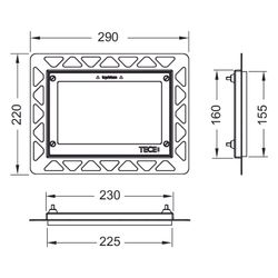 Tece WC-Einbaurahmen für flächenbündige Montage, Metall... TECE-9240644 4027255048782 (Abb. 1)