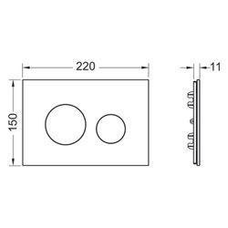 Tece loop Blende für WC-Betätigungsplatte, Holz Eiche... TECE-9240612 4027255086357 (Abb. 1)