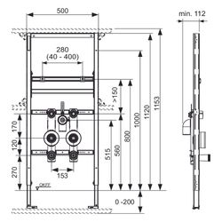 Tece profil Waschtischmodul mit 2 Montageblöcken zur Aufnahme von Wasserzähler-Messkapsel... TECE-9310025 4027255131569 (Abb. 1)