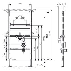 Tece profil Waschtischmodul mit 1 Montageblock zur Aufnahme einer Wasserzähler-Messkapsel... TECE-9310026 4027255131576 (Abb. 1)