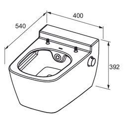 Tece one WC-Keramik mit Duschfunktion Tiefspüler, Weiß... TECE-9700200 4027255052000 (Abb. 1)