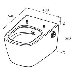 Tece neo Dusch-WC, Warm- und Kaltwasser, Weiß... TECE-9700205 4027255098718 (Abb. 1)