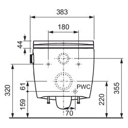 Tece neo Set Kaltwasser und Dusch-WC/WC-Sitz Tece neo/one mit Deckel slim... TECE-9700214 4027255098879 (Abb. 1)