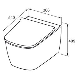 Tece neo Set ohne Duschfunktion und Dusch-WC/WC-Sitz Tece neo/one mit Deckel slim... TECE-9700215 4027255098893 (Abb. 1)