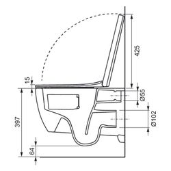 Tece loft WC-Keramik Set mit cyclon flush und WC-Sitz im klassisch-hohen Design... TECE-9700224 4027255131828 (Abb. 1)