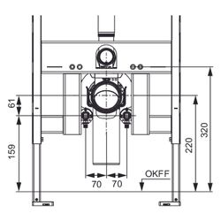 Tece Aufrüstset Trockenbau 8cm für Tece-Dusch-WCs, tiefenverstellbar, 9880082... TECE-9880082 4027255131675 (Abb. 1)