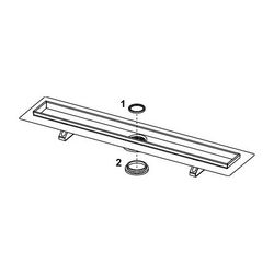 Tece drainline Duschrinne mit Seal System Dichtband 1500mm, Mattschwarz beschichtet... TECE-601505 4027255095526 (Abb. 1)