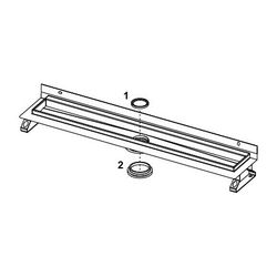 Tece drainline Duschrinne mit Wandaufkantung und Seal System Dichtband 1000mm... TECE-601001 4027255031838 (Abb. 1)
