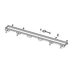 Tece drainline Fliesenmulde plate II, Edelstahl, 1500mm... TECE-601572 4027255040571 (Abb. 1)