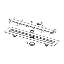 Tece drainline Rinne für Naturstein mit Seal System Dichtband 1500mm... TECE-651500 4027255025356 (Abb. 1)
