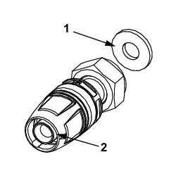 Tece logo-Push Verschraubung flachdichtend Dimension 16mm x 1/2", Rotguss/Siliziumbronze... TECE-8733201 4027255035119 (Abb. 1)