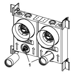 Tece profil Anschlusseinheit mit Wasserzählergehäuse und Absperreinheit... TECE-9020059 4027255131583 (Abb. 1)