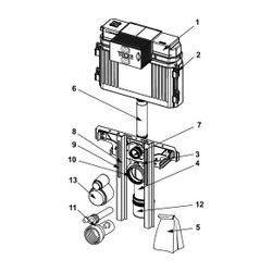 Tece profil WC-Anschlusseinheit mit Uni-Spülkasten... TECE-9041306 4027255085992 (Abb. 1)