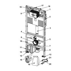 Tece profil WC-Modul mit Uni-Spülkasten Hygienespülung, Warm/Kalt, Bauhöhe 1120mm... TECE-9300102 4027255092099 (Abb. 1)