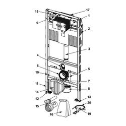 Tece profil WC-Modul mit Uni-Spülkasten mit Hygienespülung Kalt, Bauhöhe 1120mm... TECE-9300103 4027255092105 (Abb. 1)