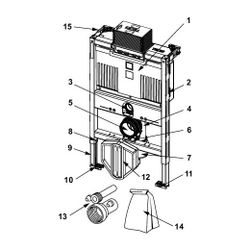 Tece profil WC-Modul mit Uni 750-Spülkasten, Bauhöhe 750mm... TECE-9300291 4027255090606 (Abb. 1)