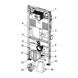 Tece profil WC-Modul mit Uni-Spülkasten, mit Anschluss für Geruchsabsaugung, Bauhöhe 1120... TECE-9300303 4027255085589 (Abb. 1)